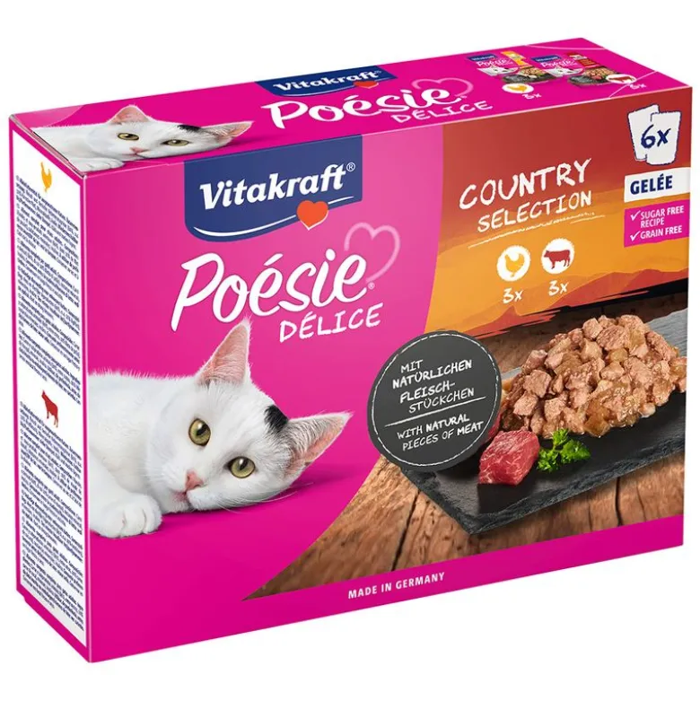 Vitakraft Poésie DéliSauce -sekoituspakkaus 6 x 85 g