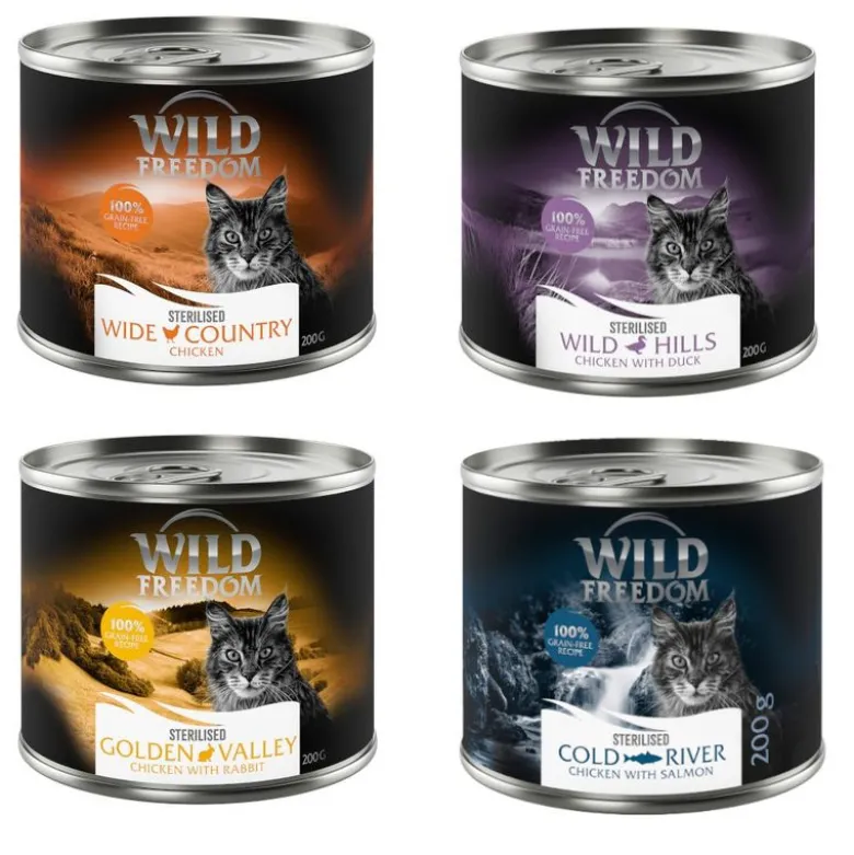 Wild Freedom Adult Sterilised 6 x 200 g – viljaton resepti