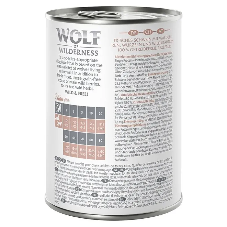 Wolf of Wilderness Adult -säästöpakkaus 12 x 400 g