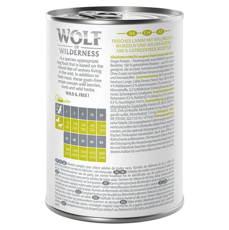 Wolf of Wilderness Adult -säästöpakkaus 12 x 400 g