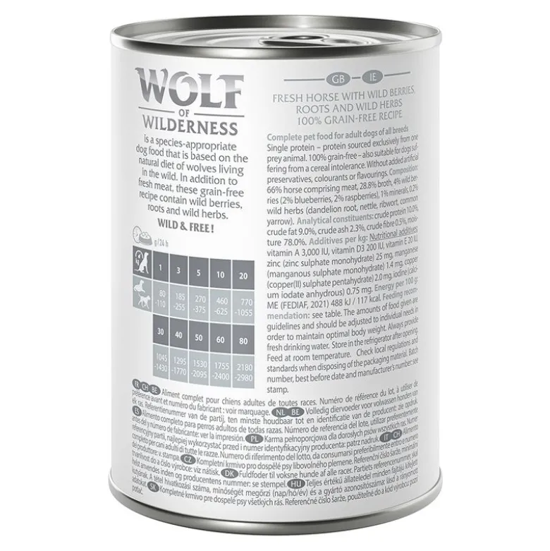 Wolf of Wilderness Adult -säästöpakkaus 12 x 400 g