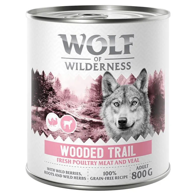 Wolf of Wilderness Adult 6 x 800 g - Paljon tuoretta siipikarjanlihaa mukana