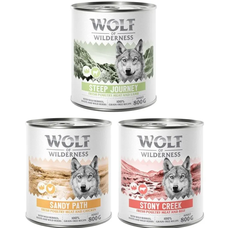 Wolf of Wilderness Adult 6 x 800 g - Paljon tuoretta siipikarjanlihaa mukana