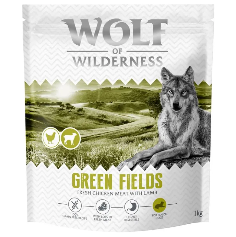 Wolf of Wilderness Senior "Green Fields" karitsa – viljaton