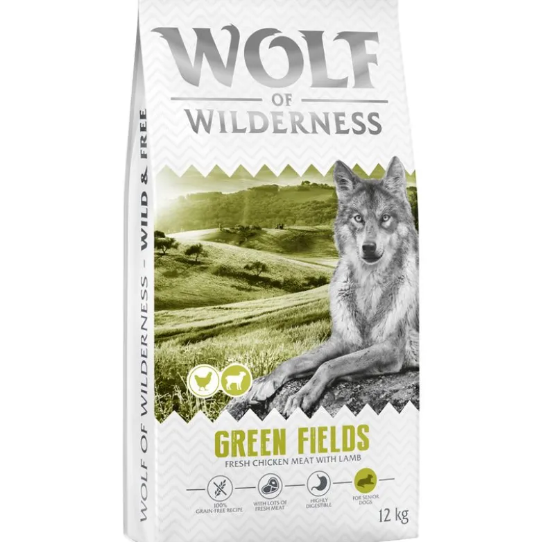 Wolf of Wilderness Senior "Green Fields" karitsa – viljaton