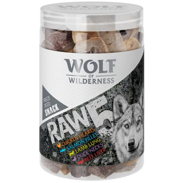 Wolf of Wilderness Snack - RAW 5 (lajitelma, kylmäkuivattu)