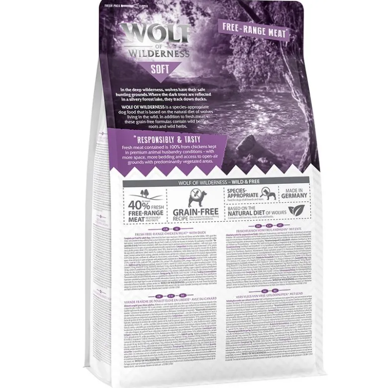 Wolf of Wilderness Soft - Silvery Lakes - vapaana kasvanut kana & ankka