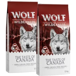 Wolf of Wilderness -säästöpakkaus 2 x 12 kg