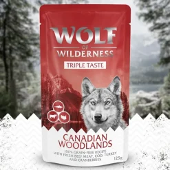 Wolf of Wilderness "Triple Taste" (kolminkertainen maku) , 12 x 125 g