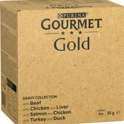 96 x 85 g Gourmet Gold + 24 x 85 g Fine Paté -lihasekoitus kaupan päälle!