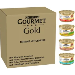 96 x 85 g Gourmet Gold + 24 x 85 g Fine Paté -lihasekoitus kaupan päälle!