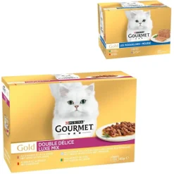 96 x 85 g Gourmet Gold + 24 x 85 g Fine Paté -lihasekoitus kaupan päälle!