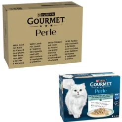 96 x 85 g Gourmet Perle + 12 x 85 g Meren antimia kastikkeessa kaupan päälle!