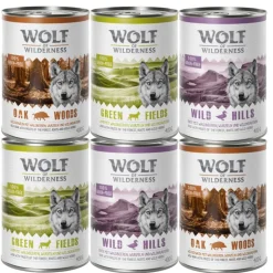 6 x 400 g Wolf of Wilderness -lajitelmat