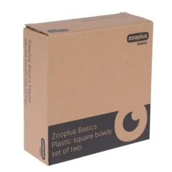 zooplus Basics -kissankulhot, neliskulmainen